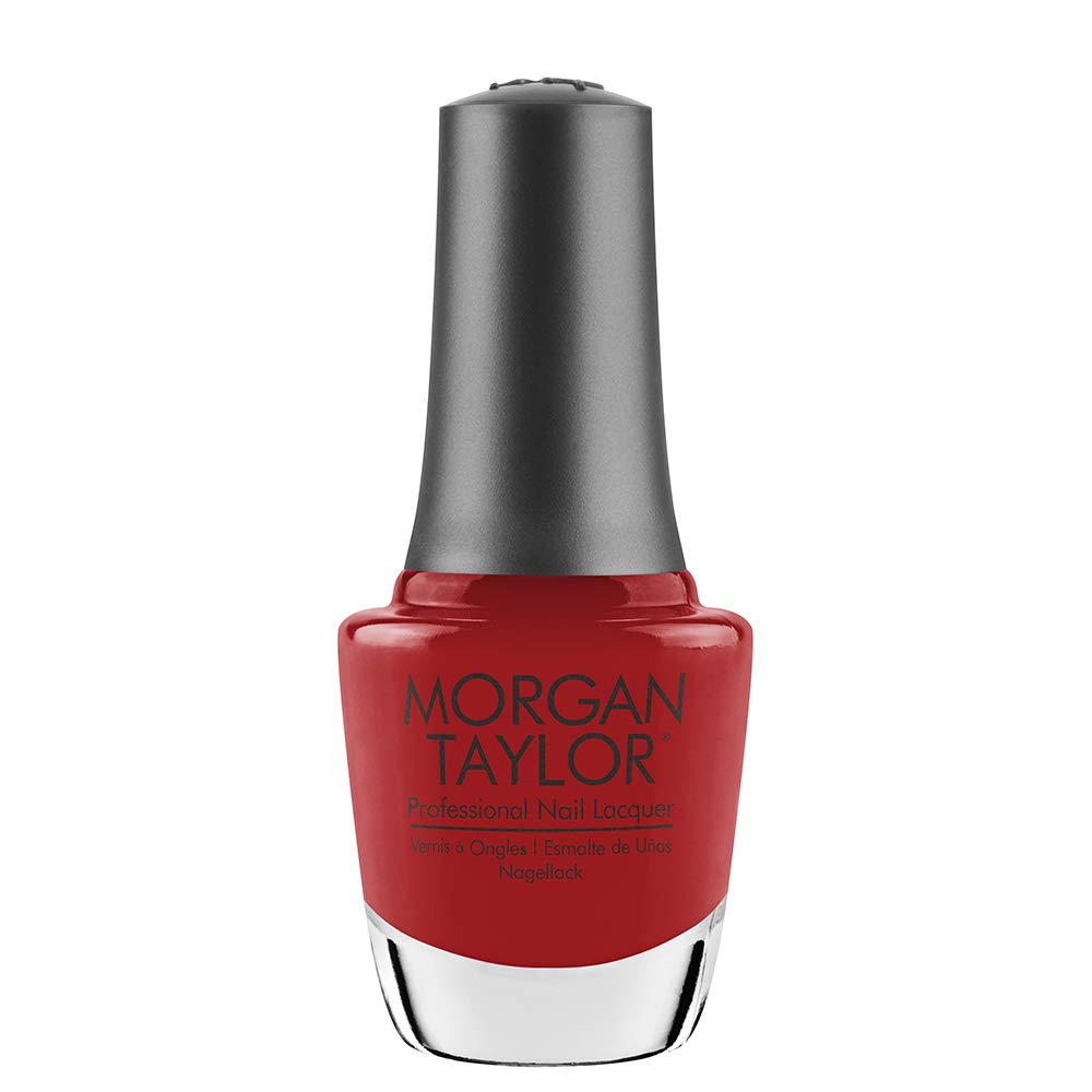 Morgan Taylor Nail Lacquer (Hot Rod Red) Red Nail Polish, Finger Nail Polish, Long Lasting Nail Polish, Red Nail Lacquer, Finger