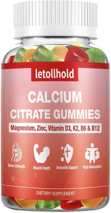 Daily Calcium Gummies Vegan Sugar-Free Chews with a Fruity Twist