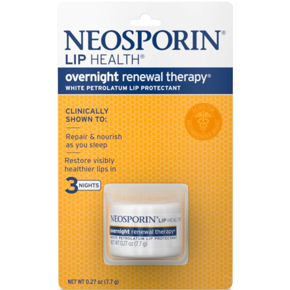 Neosporin Lip Health Overnight Renewal Therapy 0.27 Oz (Pack Of 8)