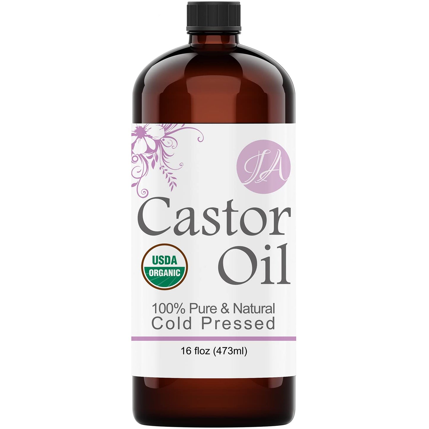 Healing Solutions Oils - 16 Oz Castor Oil Organic Pure Natural, Cold Pressed, Hexane, Chemical Free, Natural, Eyelash Serum, Sti