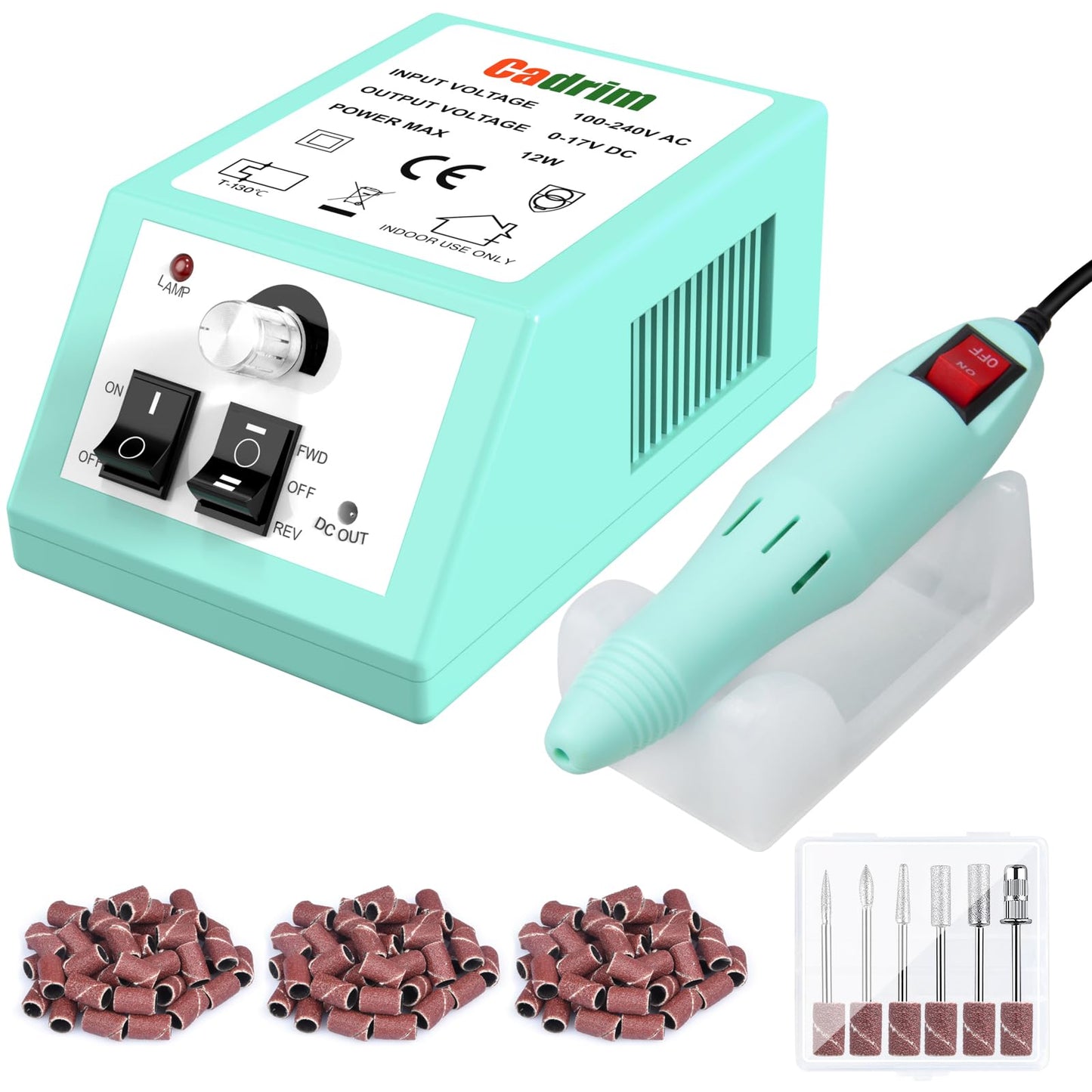 Electric Nail Drill, Cadrim Nail Drill Machine, Nail Electric Drill For Acrylic Nails Gel Nail Glazing Nail Drill Nail Art Polis