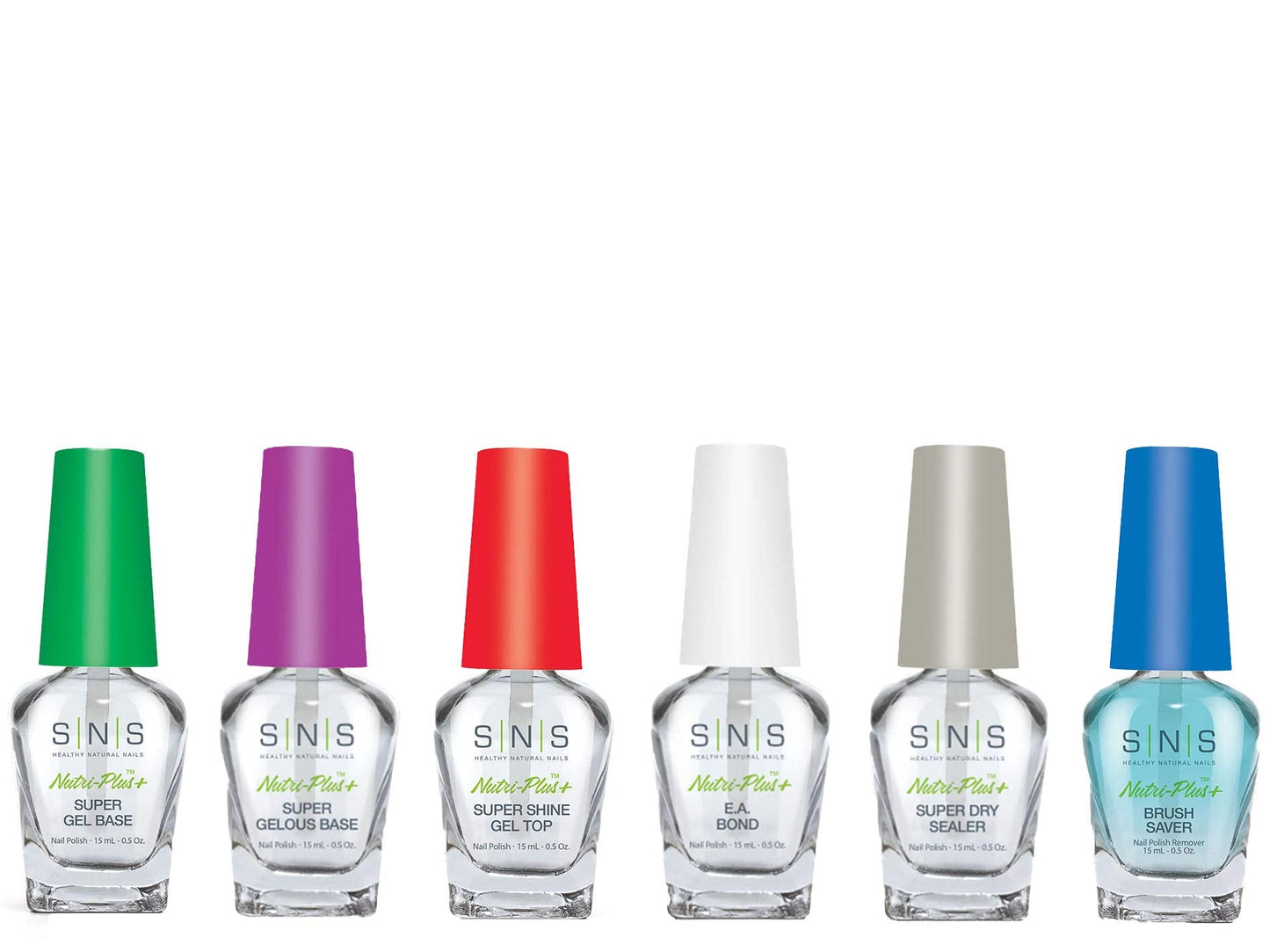 Sns Base Coat Nail Polish For Nail Dip Powder Set, 6 Pack - Long-Lasting & Fast-Drying Nail Strengtheners Gel Base For Colors -
