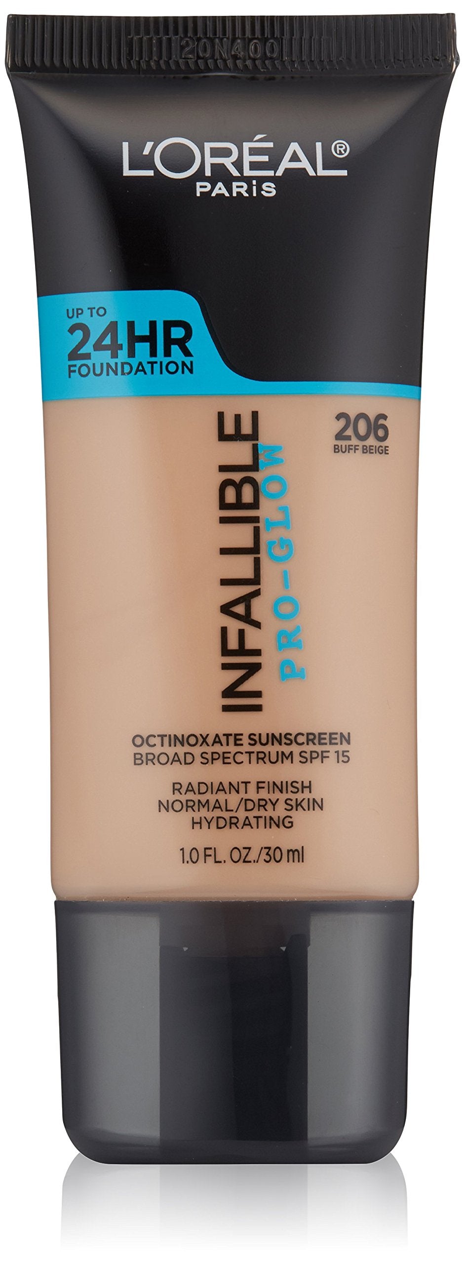 L'Or Al Paris Infallible Pro-Glow Foundation, Buff Beige, 1 Fl. Oz.