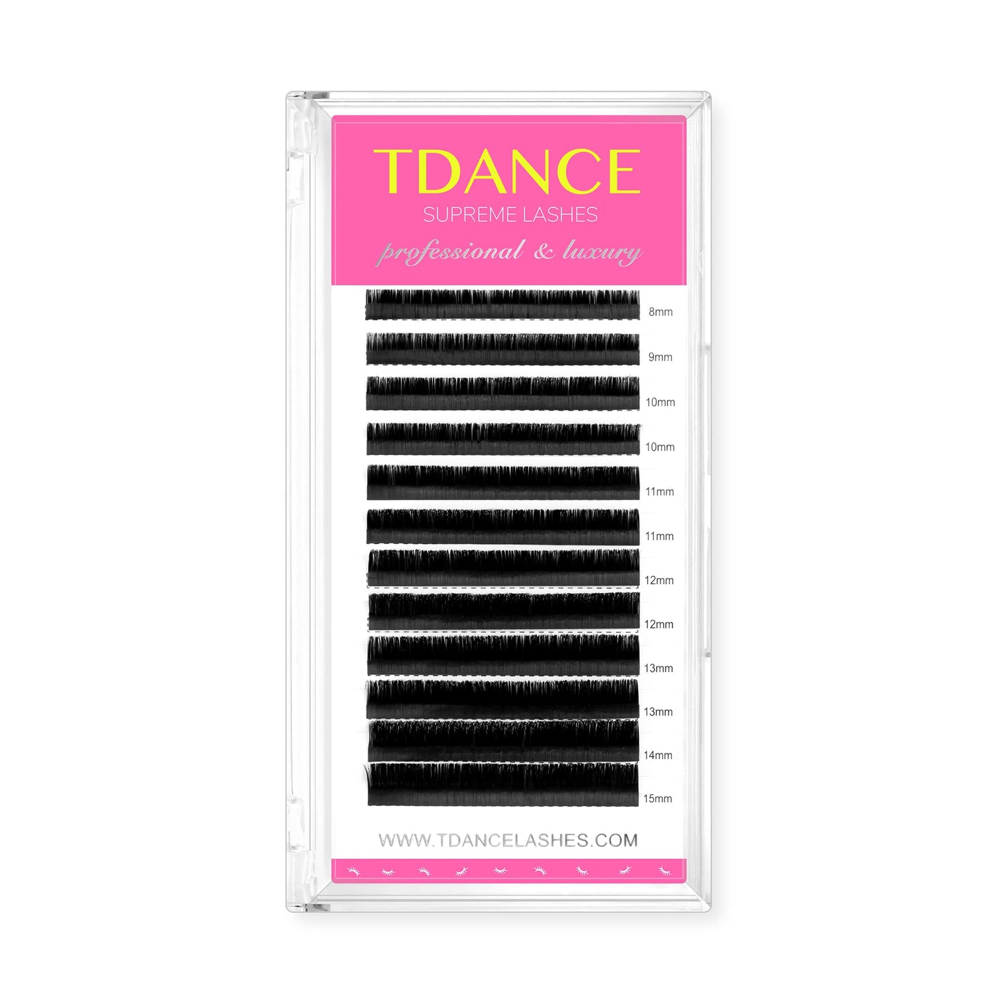 Tdance Lash Extension Premium J Curl 0.03Mm Thickness Semi Permanent Volume Eyelash Extensions Professional Salon Use 8-15Mm Mix