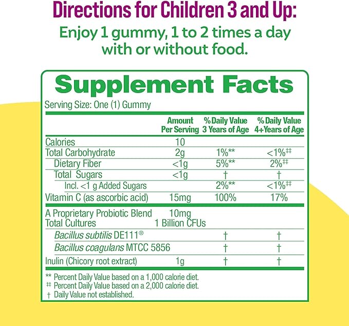 Culturelle Immune Defense Probiotic with Vitamin C, Vitamin D and Zinc + Elderberry & Daily Probiotic for Kids + Veggie Fiber Gummies (Ages 3+)