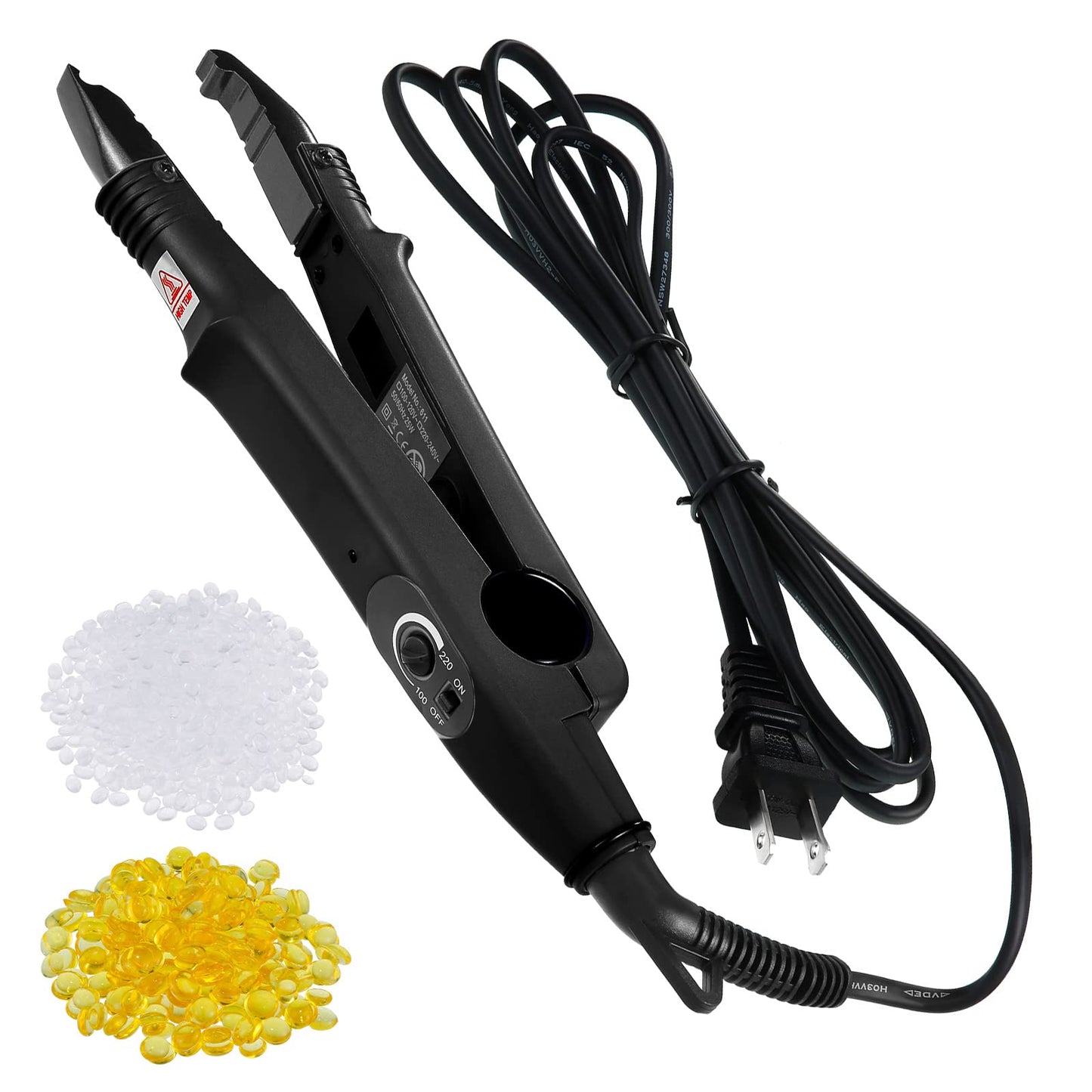 Zhehao Fusion Hair Extensions Tool Us Plug Hair Extensions Tools Professional Fusion Heat Iron Connector Wand U Tip Hair Extensi