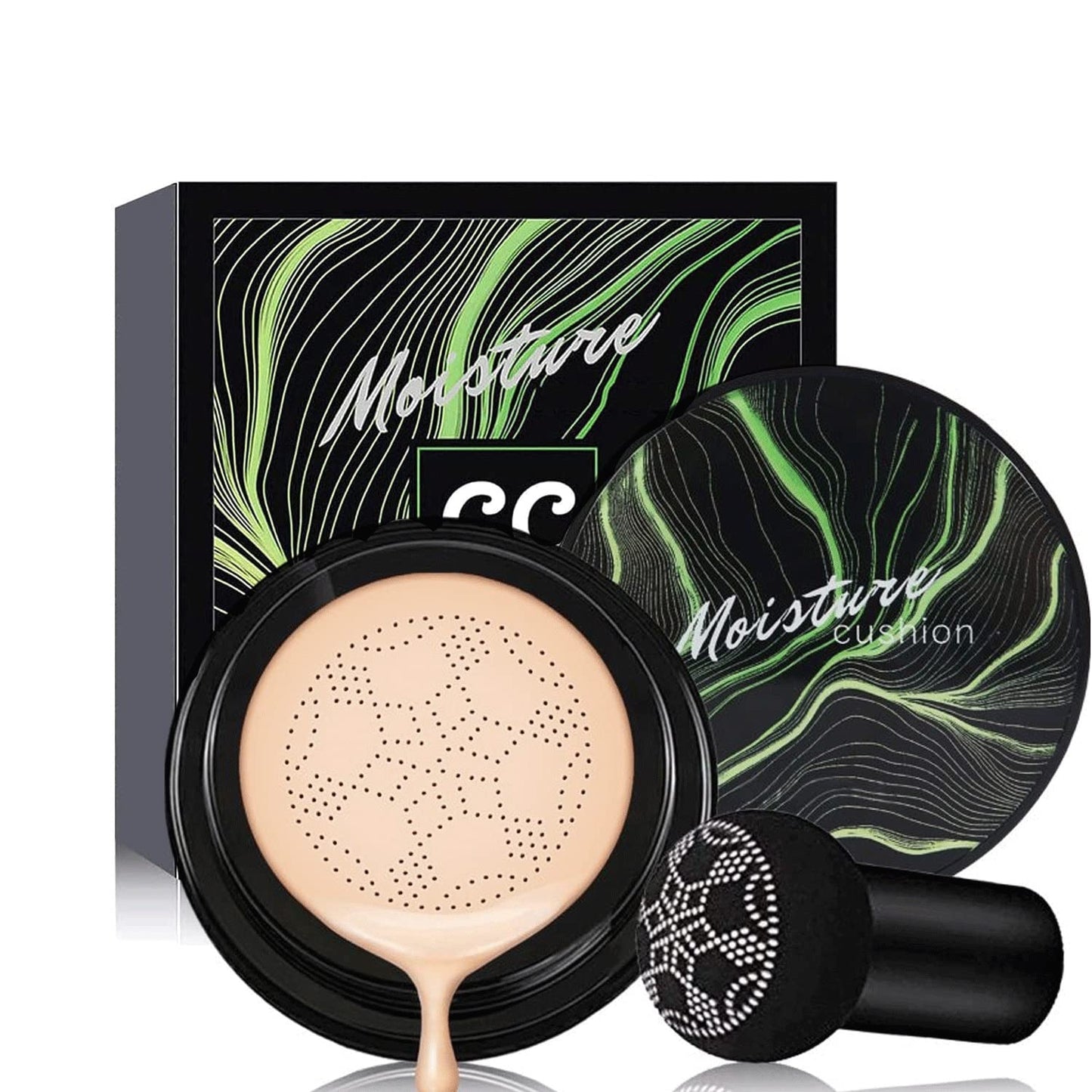 Mushroom Head Air Cushion Cc Cream Nature Foundation,Moisturizing Bb Cream Makeup Long Lasting Matte Concealer, Bright Makeup Ba