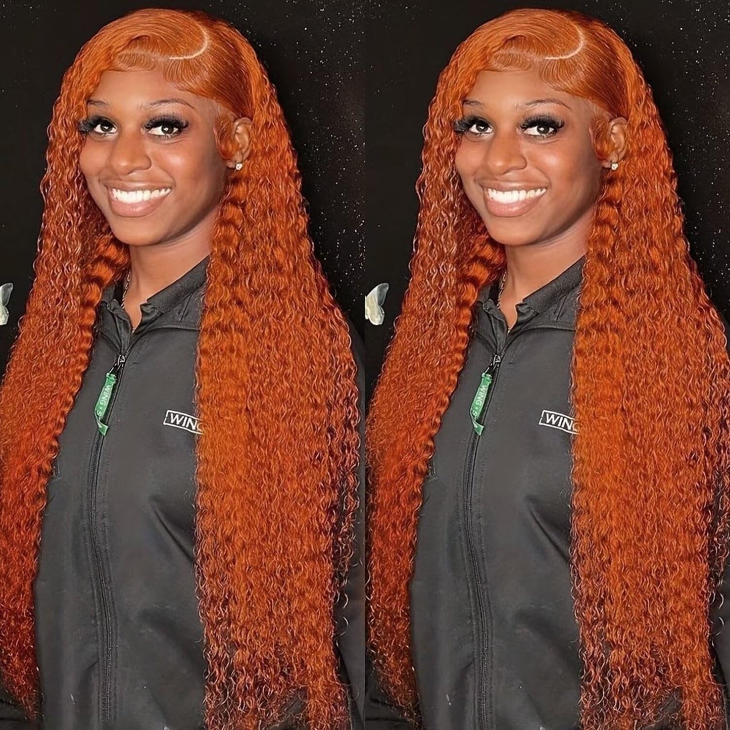 Juvid 32 Inch 13X6 Highlight Lace Front Wigs Human Hair 180 Density Curly Ombre Honey Blonde 4/27 Hd Transparent Lace Front Wig