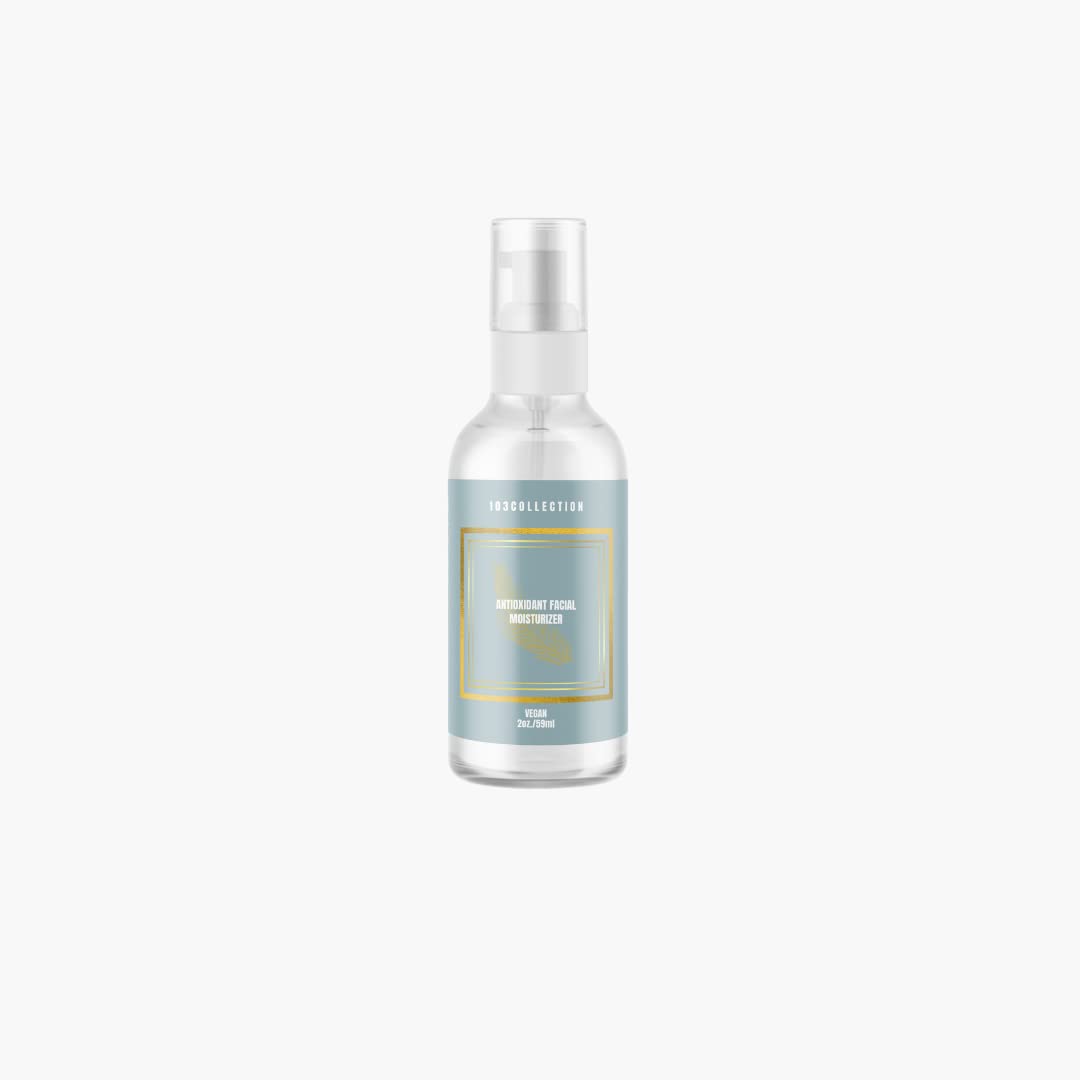 103 Collection Vegan Antioxidant Facial Moisturizer, Organic Aloe, Fragrance Free, Sensitive Skin, Anti-Aging, Soothing, Even Sk