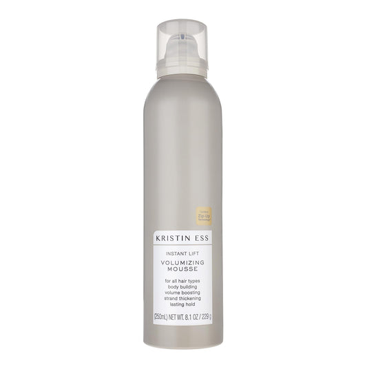 Kristin Ess Hair Instant Lift Volumizing Mousse With Castor Oil - Boosts Volume + Thickens, Body Building, Lasting Hold, Non Sti