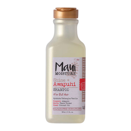 Maui Moisture Shine + Awapuhi Moisturizing Vegan Shampoo With Coconut Oils For Shiny Hair, Silicone-Free & Sulfate-Free Surfacta