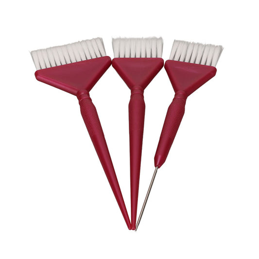 3Pcs Hair Coloring Brush, Hair Bleach Tinting Brush, Hair Color Brush Non Slip Handle Comfortable Hand Feeling Hair Tint Dye Bru