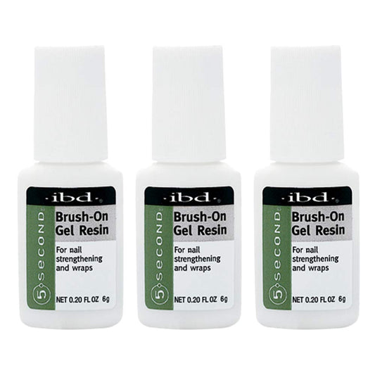 5 Second Brush-On Gel Resin for Strengthening Natural Nails, Prevents Cracking and Splitting Nails 6 g, 3 Count