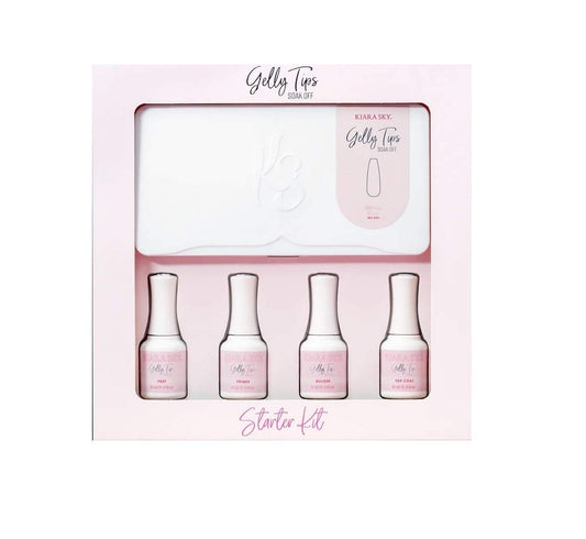 KIARA SKY GELLY TIPS STARTER KIT - ALMOND MEDIUM