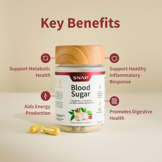 Snap Supplements Blood Sugar Blend, 60 Count
