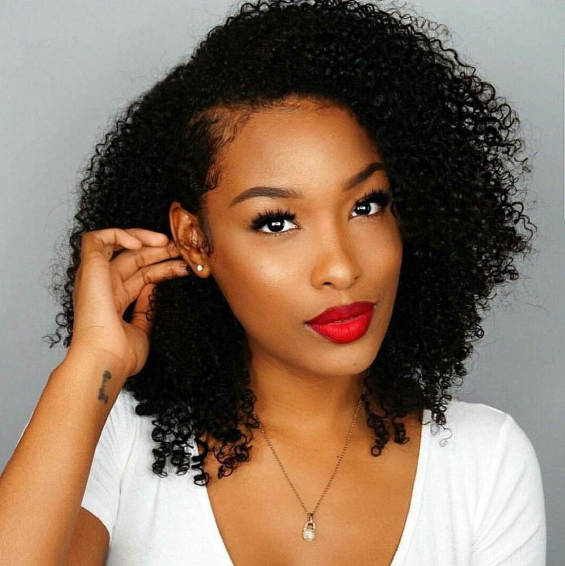 Bly Mongolian Afro Kinky Curly Boho Human Braiding Hair 3 Bundles (8 10 12Inches) Unprocessed Hair Weave Weft Big Hair For Black