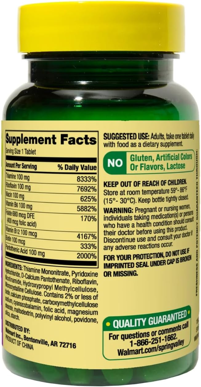 SCHMIDT EMPIRE B-100 Complex High Potency, Time Release Tablets – Metabolism & Nervous System Support, 60 Tablets, 60-Day Supply, Gluten-Free (Pack of 2)