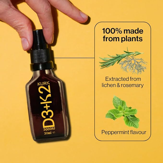 High Strength Liquid Curcumin Oil from Turmeric (Vanilla 3.2 Fl Oz) and Vitamin D3 K2 Oral Spray (Peppermint 1 Fl Oz) Bundle