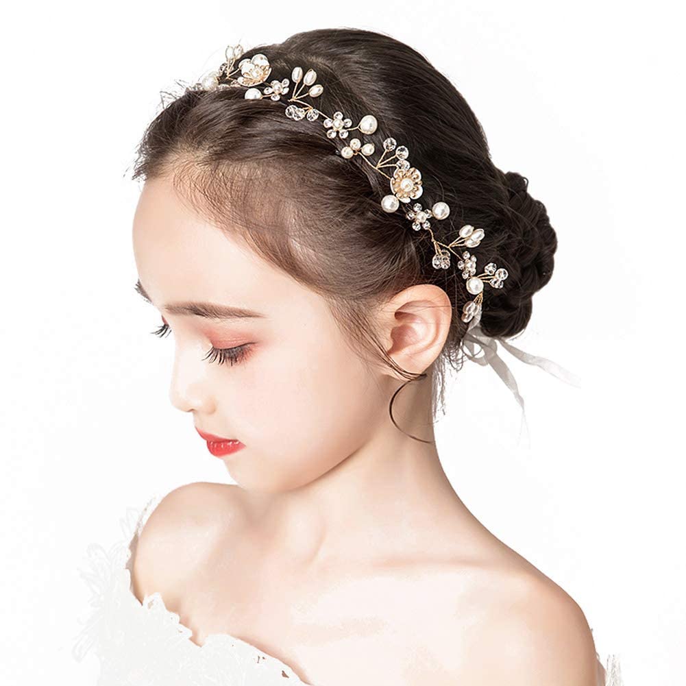 Prdgirl ?????????????? ???????? ?????????????????????? ?????? ????????, Princess Headpiece White Flower Headband Pearl Hair Dres