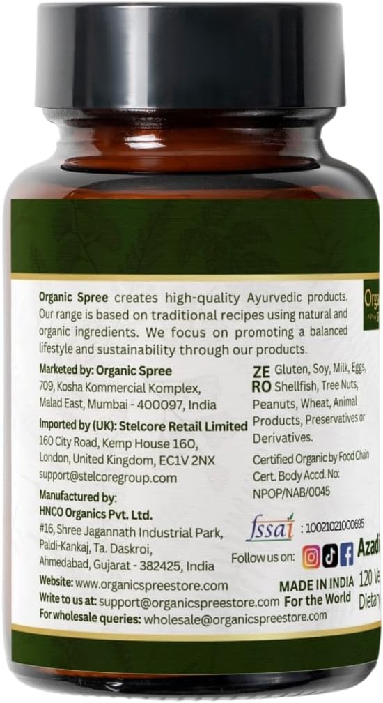 NEEM 120 Tablets | Azadirachta Indica (Neem) | USDA Organic Certified | Healthy Skin and Detox | Organic and Natural 120tab