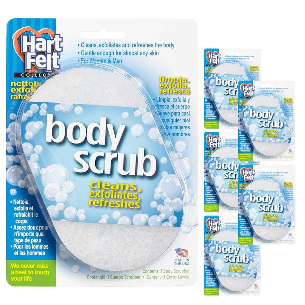 Hartfelt Bath Sponges For Shower | Oval Body Wash Scrubber For Exfoliating Skin | Clean And Refresh Body, Back & Arms | Chemical