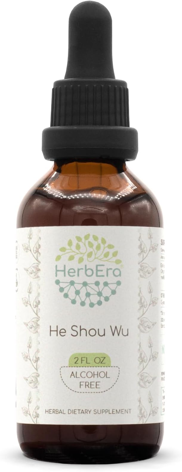 He Shou Wu B60 Alcohol-Free Herbal Extract Tincture, Concentrated Liquid Drops Natural He Shou Wu (Polygonum multiflorum) (2 fl oz)