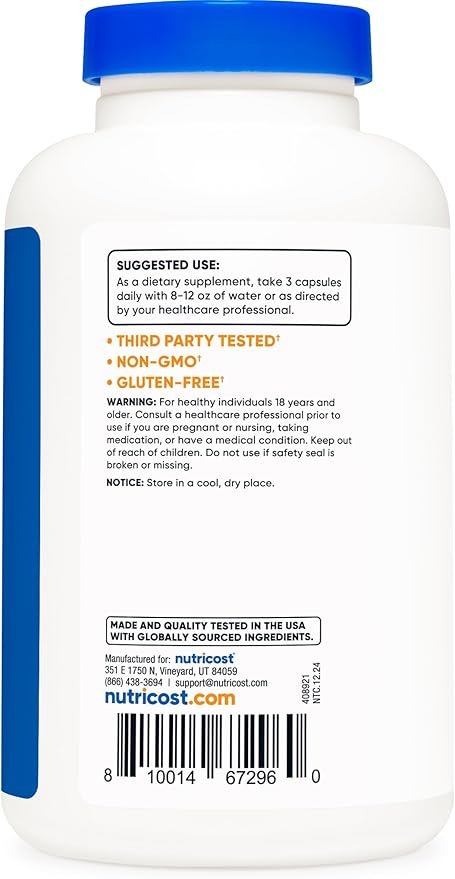 Nutricost Magnesium Malate 2,100mg, 180 Capsules - Vegetarian, Non-GMO, Gluten Free