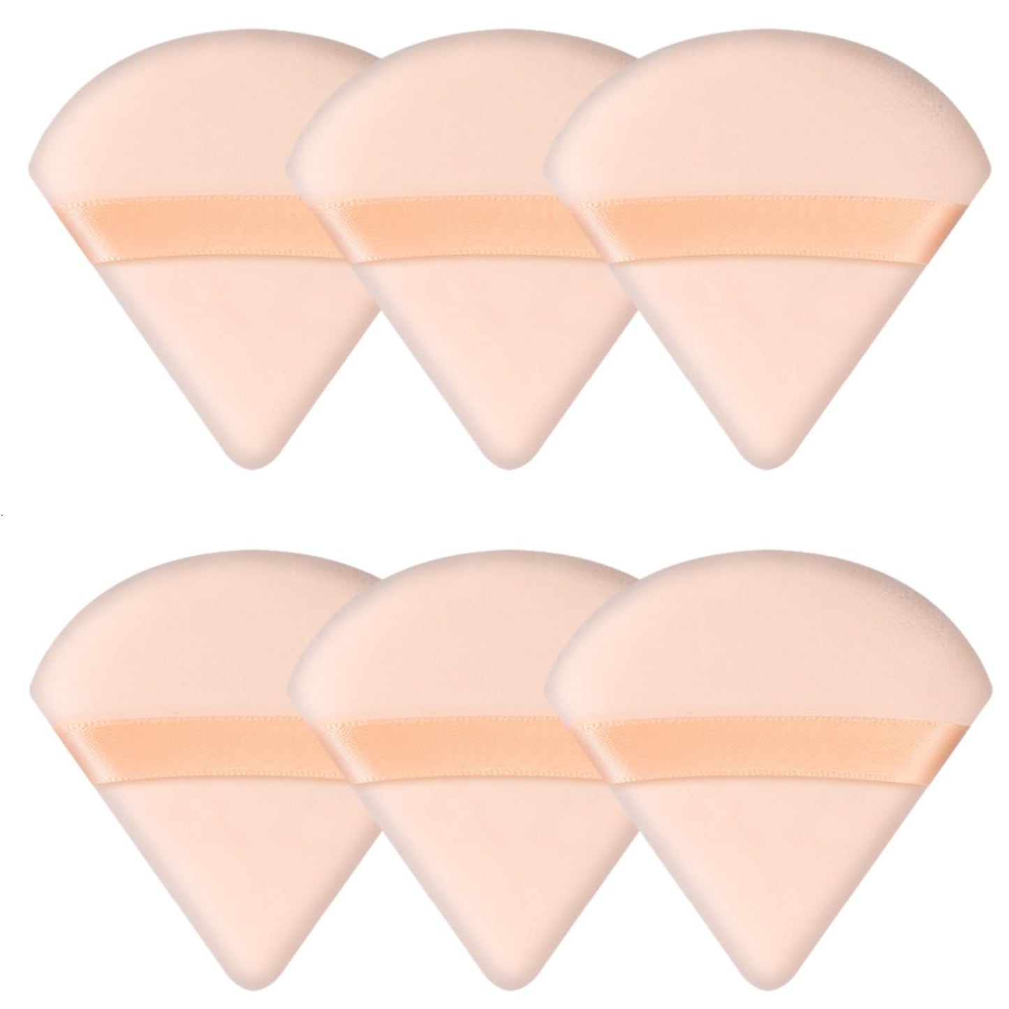 Pimoys 6 Pieces Powder Puff Triangle Makeup Powder Puffs For Face Powder Setting Powder Cosmetic Foundation Blending Sponge Beau