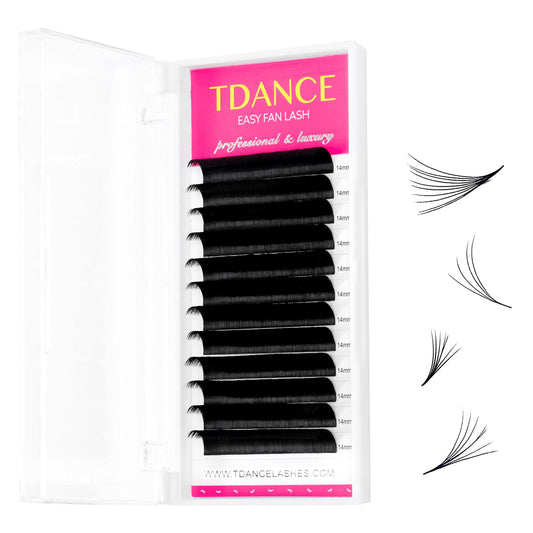 Tdance Eyelash Extension Supplies Rapid Blooming Volume Eyelash Extensions Thickness 0.07 D Curl 8Mm Easy Fan Volume Lashes Self