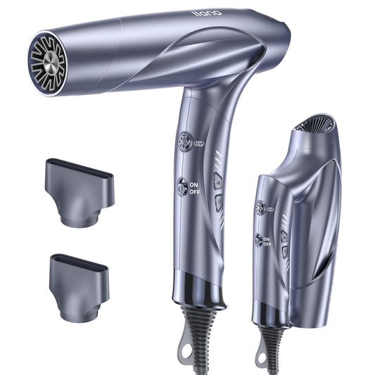 Brushless Motor Ionic Hair Dryer, Light-Weight Travel Folding Blow Dryer, Llano Professional Salon Fast Drying Hairdryer with Ha