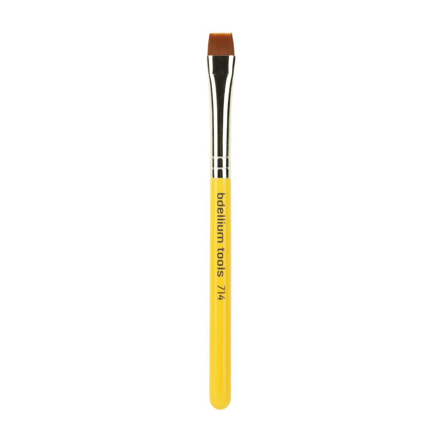 Bdellium Tools Professional Makeup Brush - Travel 714 Flat Eye Definer - Short Wooden Handle For Convenient Travel, For Eye Defi
