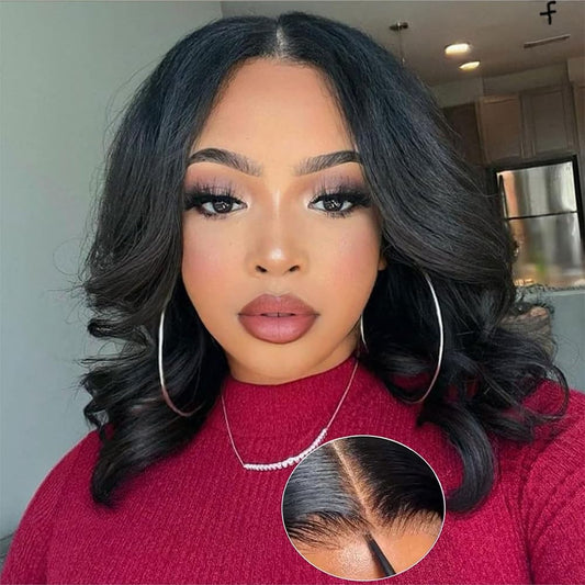 5X5 Wear And Go Glueless Bob Wig Human Hair Pre Plucked Pre Cut Glueless Wigs For Black Women Body Wave Lace Front Wigs Human Ha