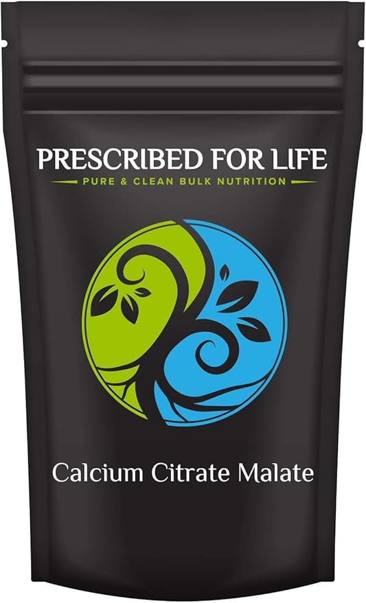 Prescribed for Life Calcium Citrate Malate, Pure Vegan Calcium Powder for Bone Health & Cardiovascular Support, Easy Absorption Formula, Non GMO, Filler & Additive Free (10kg / 22lb)