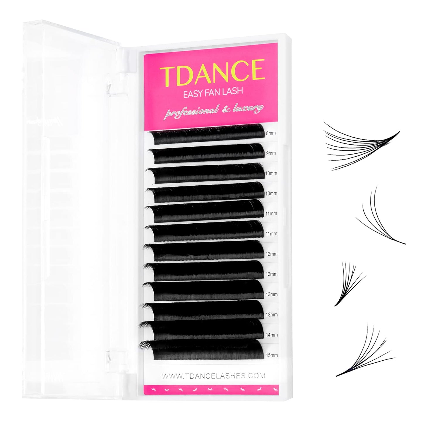 Tdance Eyelash Extension Supplies Rapid Blooming Volume Eyelash Extensions Thickness 0.03 C Curl Mix 8-15Mm Easy Fan Volume Lash