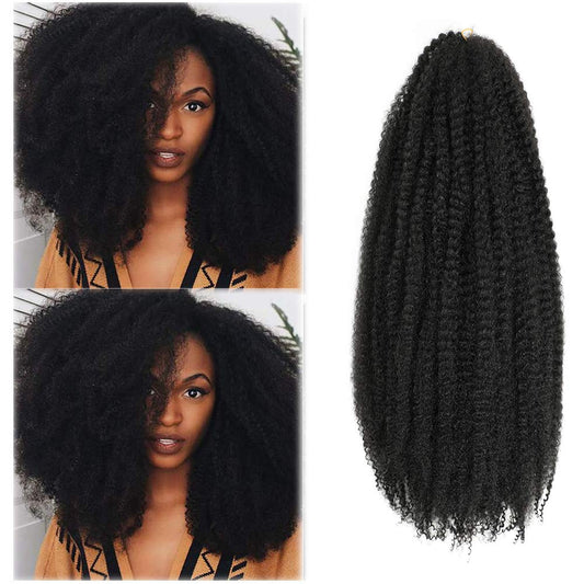 Marley Hair 24 Inch Marley Twist Hair Afro Twist Marley Braiding Hair For Faux Locs Crochet Hair 3 Packs Synthetic Hair Extensio