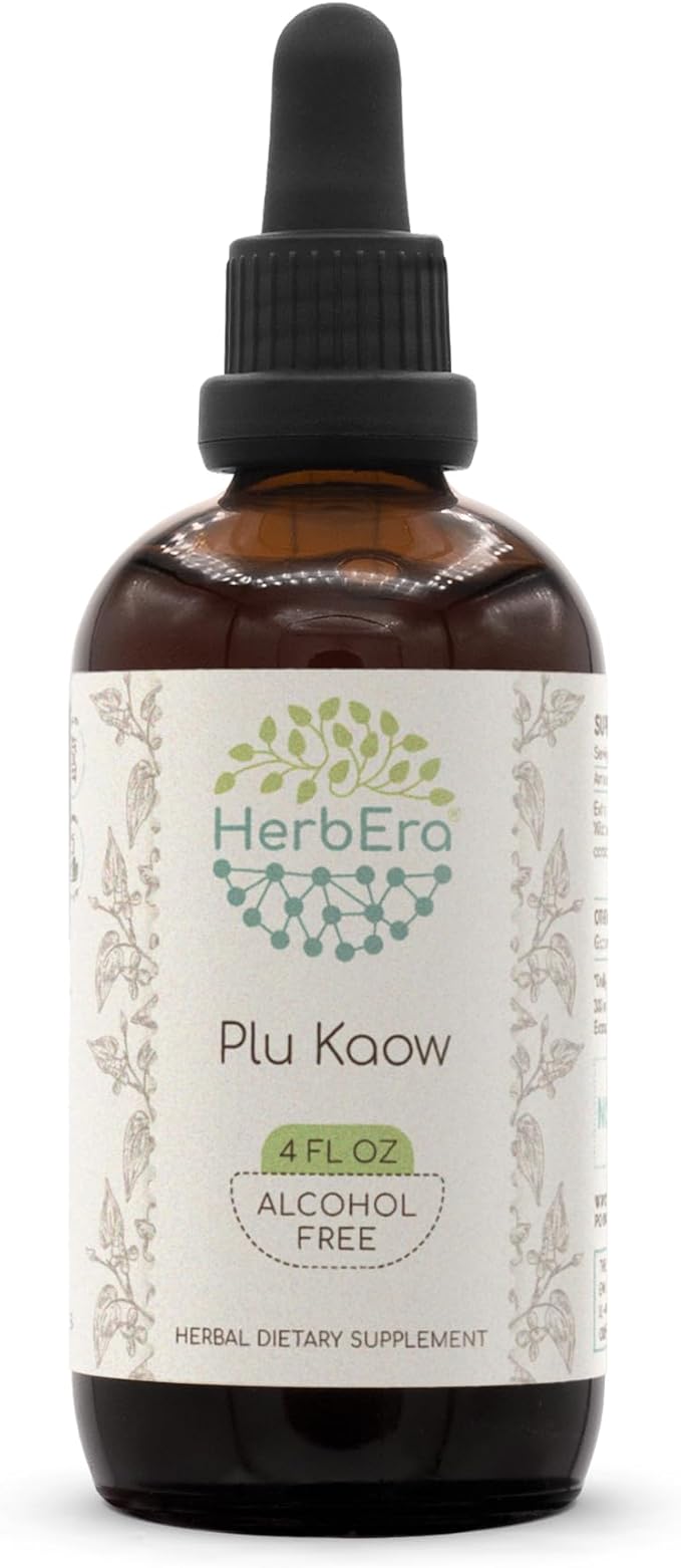Plu Kaow B120 Alcohol-Free Herbal Extract Tincture, Concentrated Liquid Drops Natural Wildcrafted Yu Xing Cao (Houttuynia Cordata) Dried Herb (4 fl oz)