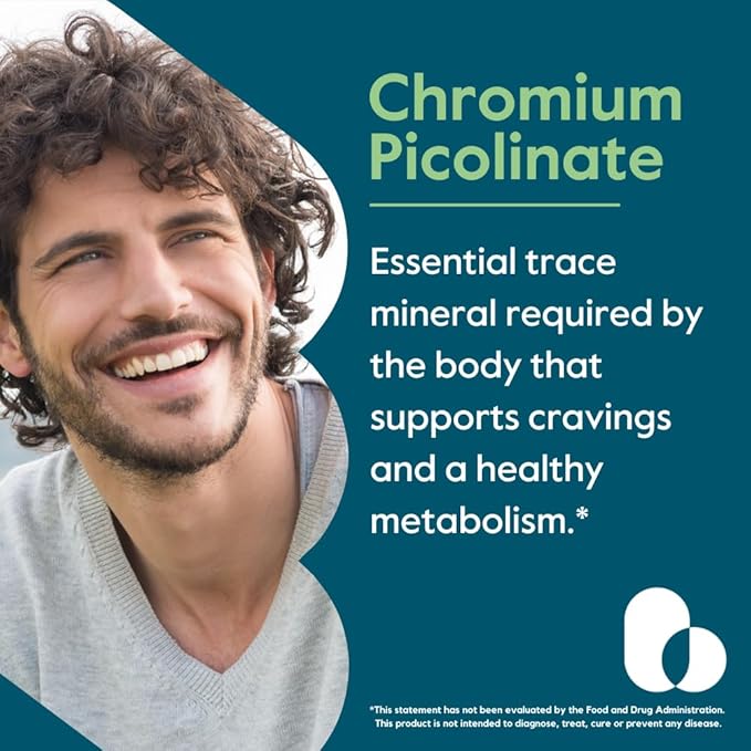 BESTVITE Chromium Picolinate 1000mcg (480 Vegetarian Capsules) (240 x 2) - No Stearates - No Dicalcium Phosphate - Vegan - Gluten Free - Non-GMO