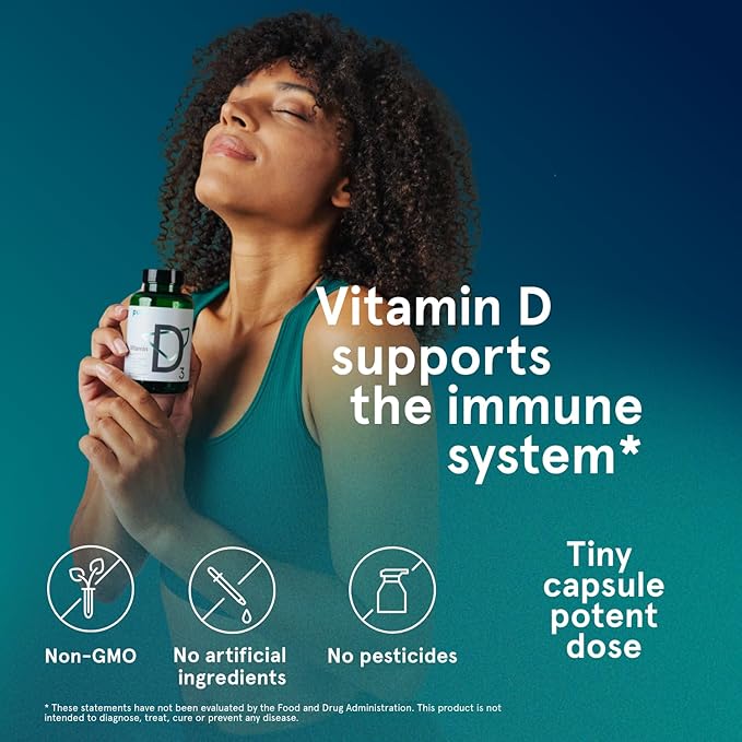 Puori Vitamin D3 with Virgin Coconut Oil - 240 x 2500 IU - for Muscle Function, Bone Health, Immune Support and Calcium Uptake- Non-GMO and Gluten Free - For Adults