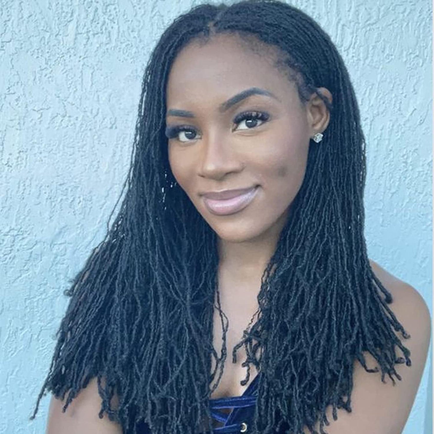 Loc Extension Human Hair 10 Inch 60 Strands 0.2Cm Width 100% Full Handmade Permanent Loc Extension Human Hair For Women/Men Can