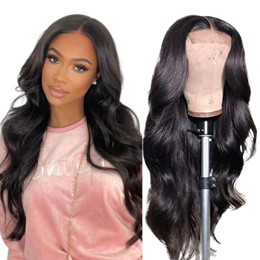 4X4 Lace Front Wigs Human Hair Pre Plucked With Baby Hair 150% Density 26 Inch Body Wave Brazilian Virgin Frontal Human Hair Wig