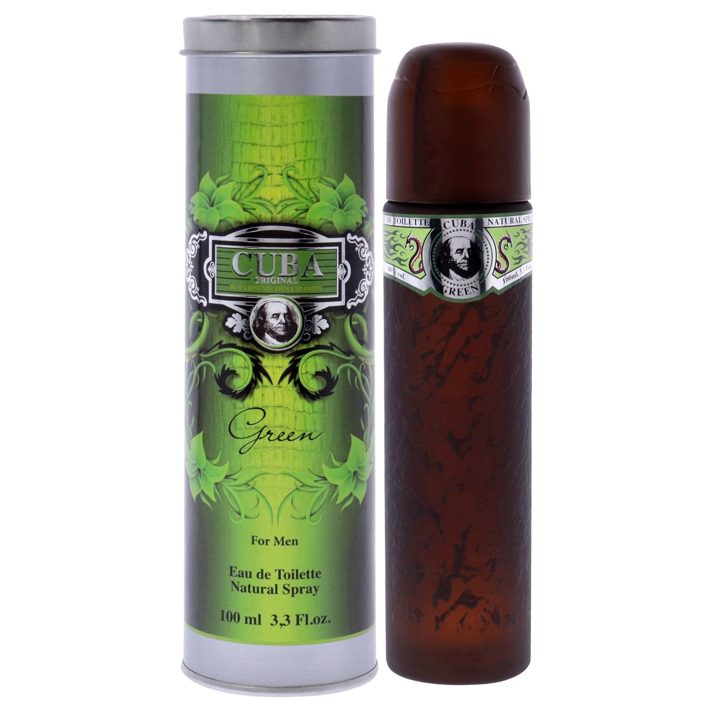 Cuba Green For Men 3.3 Oz Eau De Toilette Spray