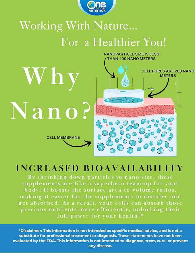Nano Curcumin Plus 500 mg Veggie Capsules (60 Servings), Nano Curcumin with Boswellia for Superior Absorption, Supports Joint & Immune Health, Non-GMO, Vegan, Gluten-Free