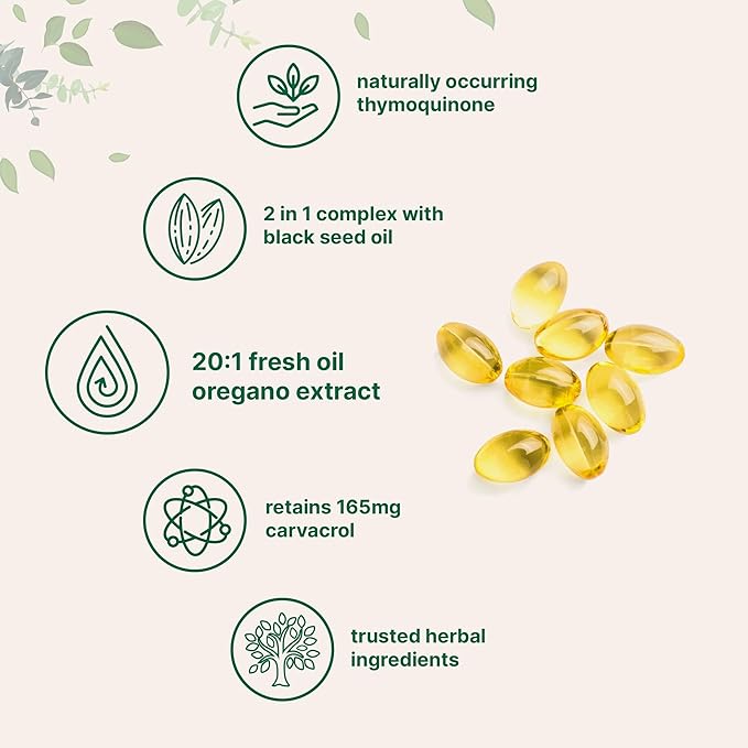 Micro Ingredients Oil of Oregano 6,000mg Softgels & Pure Triple Magnesium Complex 400mg Capsules | 2 Pack Bundle | 4X Strength Thymoquinone with Black Seed | Glycinate, Malate, & Taurate Forms