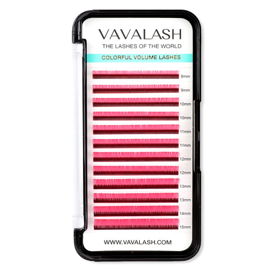 Colored Lash Extensions 0.07Mm D Curl Pink Individual Volume Lashes Extensions 13-20 Mix Length Color Eyelash Extensions For Sal