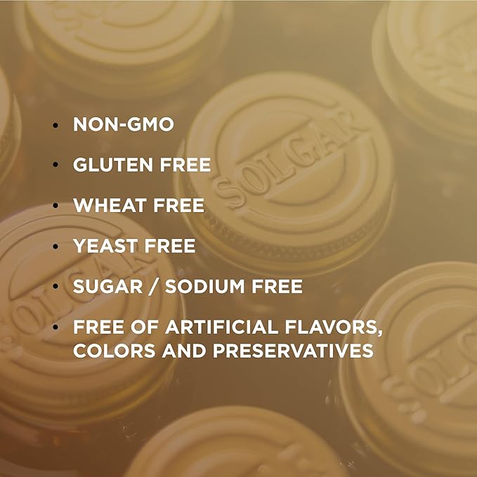 SOLGAR Folate 1000 mcg - 120 Tablets - 1000 mcg Bio-Active Metafolin - Vegan, Gluten Free, Dairy Free, Kosher - 120 Servings