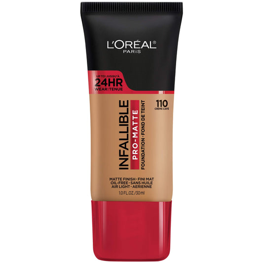 L'Oreal Paris Cosmetics Makeup Infallible Pro-Matte Liquid Longwear Foundation, Cr  Me Caf  , 1 Fl Oz.