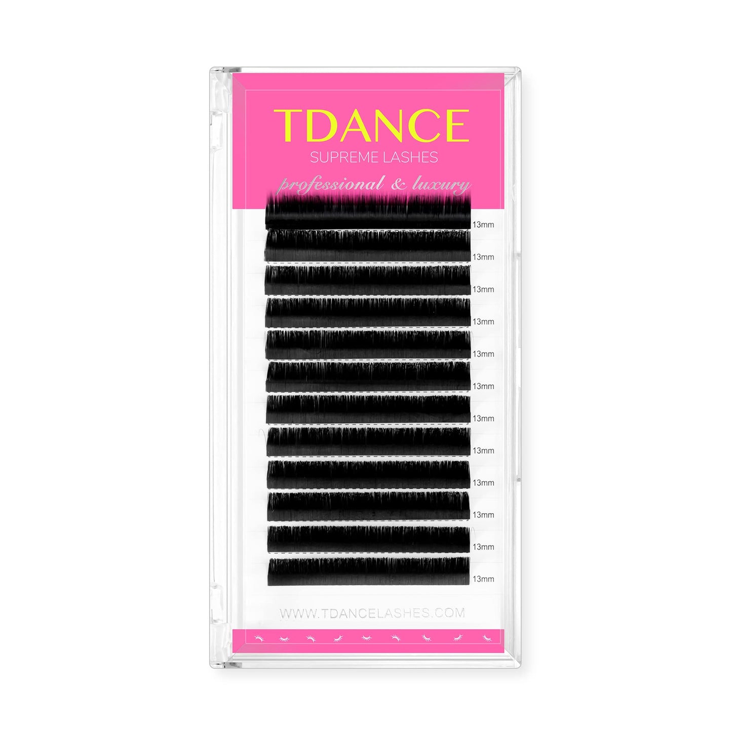Tdance Premium D Curl 9Mm Semi Permanent Individual Eyelash Extensions 0.18Mm Thickness False Mink Silk Classic Lashes Extension