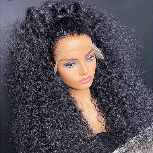 28Inch Hd Lace Front Wigs Human Hair For Black Women Glueless 13X4 Kinky Curly Lace Front Wig Pre Plucked Hairline Brazilian Vir