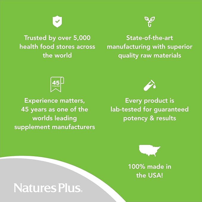 NaturesPlus Mega Zinc 100 mg Sustained Release - 90 Tablets - Vegetarian, Gluten Free - 90 Servings