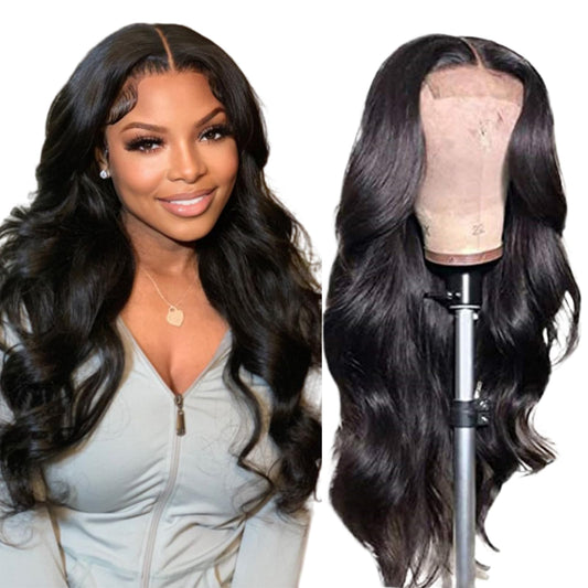 4X4 Lace Front Wigs Human Hair Pre Plucked With Baby Hair 150% Density 24 Inch Body Wave Brazilian Virgin Frontal Human Hair Wig